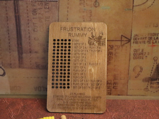 Frustration Rummy Score card
