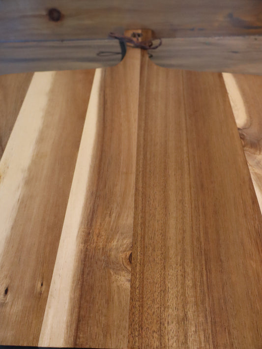 Happy Hens Acacia wood cutting board