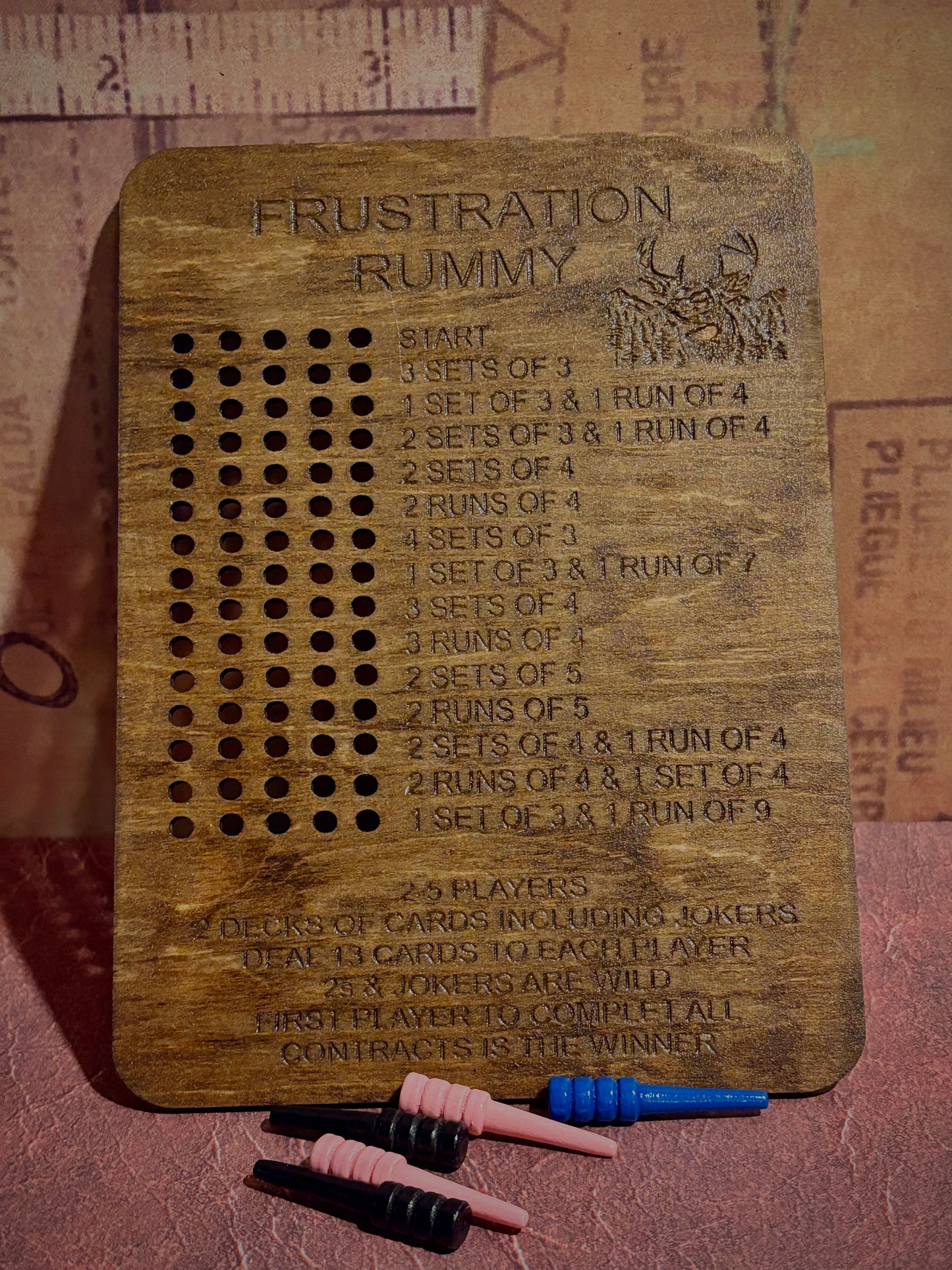 Frustration Rummy Score Card 4"x6"