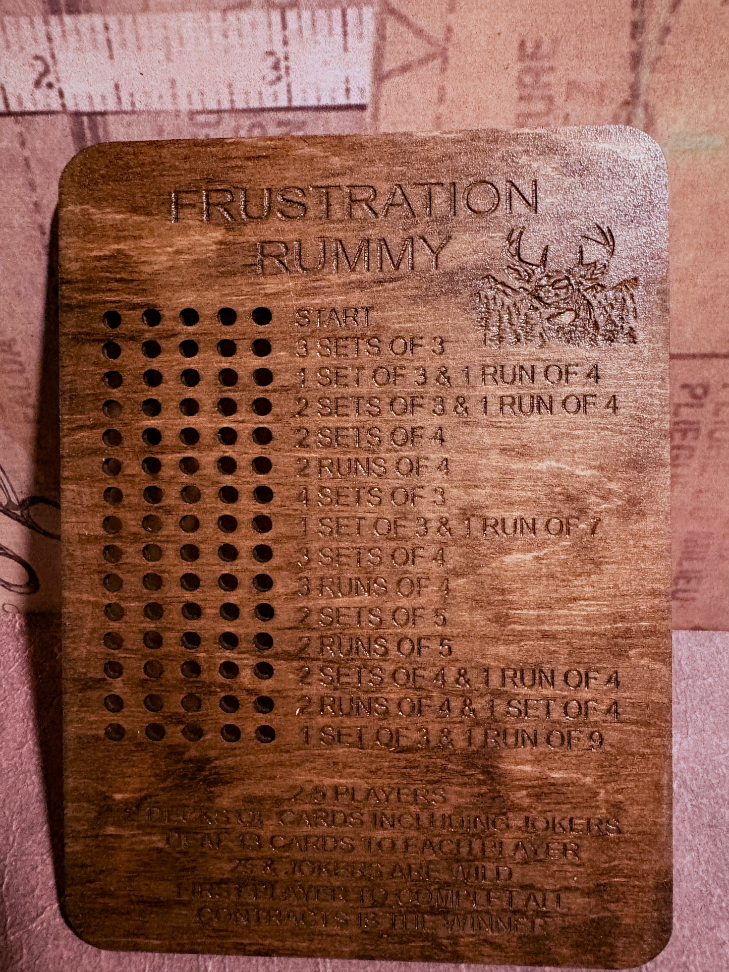 Frustration Rummy Score Card 4"x6"