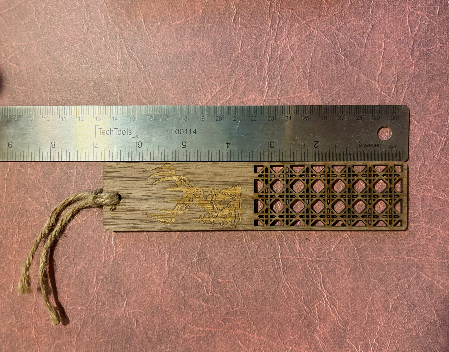 Wooden Bookmark with egraved whitetail buck